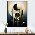 thumbnail image 1 of Designart "Abstract Shapes With Vanilla Vectors" Abstract Shapes Floater Framed Canvas Wall Art, 1 of 5
