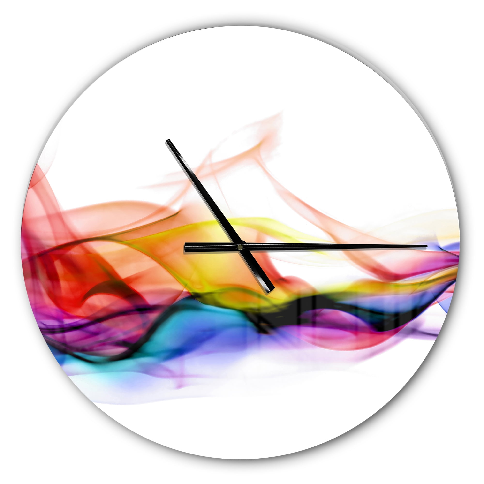 Designart 'Abstract Smoke ' Modern wall clock