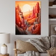 thumbnail image 1 of Designart "Abstract Storm In The Canyon Desert III" Canyon Wall Art Prints, 1 of 7