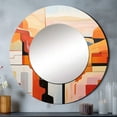 thumbnail image 1 of Designart "Abstract Storm In The Canyon Desert" Canyon Rund Mirror For Wall Decor - Large Coral Round Printed Mirror - Traditional Round Office Mirror - 23" x 23", 1 of 6