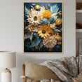 thumbnail image 1 of Designart "Abstract Sunflower Hues I" Sunflowers Floater Framed Canvas Wall Art, 1 of 1