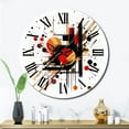 thumbnail image 1 of Designart "Abstract Symphony in Red and Black II" Abstract Oversized Wall Clock, 1 of 5