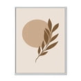 thumbnail image 1 of Designart 'Abstract Terracotta Moon and Sun With Tropical Leaf' Modern Framed Canvas Wall Art Print, 1 of 5