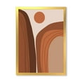 thumbnail image 1 of Designart 'Abstract Terracotta Mountain Landscape Sunset ' Modern Framed Art Print, 1 of 4