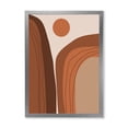 thumbnail image 1 of Designart 'Abstract Terracotta Mountain Landscape Sunset ' Modern Framed Art Print, 1 of 4