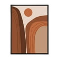 thumbnail image 1 of Designart 'Abstract Terracotta Mountain Landscape Sunset ' Modern Framed Canvas Wall Art Print, 1 of 5