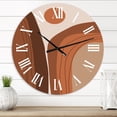 thumbnail image 1 of Designart 'Abstract Terracotta Sunset Mountain Landscape' Modern Wall Clock, 1 of 5