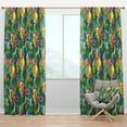 thumbnail image 1 of Designart 'Abstract Texture with Flowers & Leaves' Modern & Contemporary Blackout Curtain Panel, 1 of 4