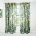 thumbnail image 1 of Designart 'Abstract Texture with Flowers & Leaves' Modern & Contemporary Curtain Panel, 1 of 5
