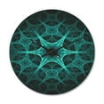 thumbnail image 1 of Designart 'Abstract Tourquise Floral Design' Modern Wood Wall Clock, 1 of 5