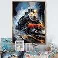 thumbnail image 1 of Designart "Abstract Train Fluid Flow" Modern Floater Framed Wall Art Print, 1 of 7