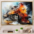 thumbnail image 1 of Designart "Abstract Train Translucent flow I" Transportation Floater Framed Wall Decor, 1 of 7