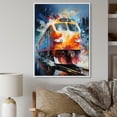 thumbnail image 1 of Designart "Abstract Train Vibrant Flow III" Modern Floater Framed Canvas Wall Art, 1 of 7