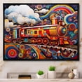 thumbnail image 1 of Designart "Abstract Train curious Journey III" Transportation Floater Framed Canvas Print, 1 of 7