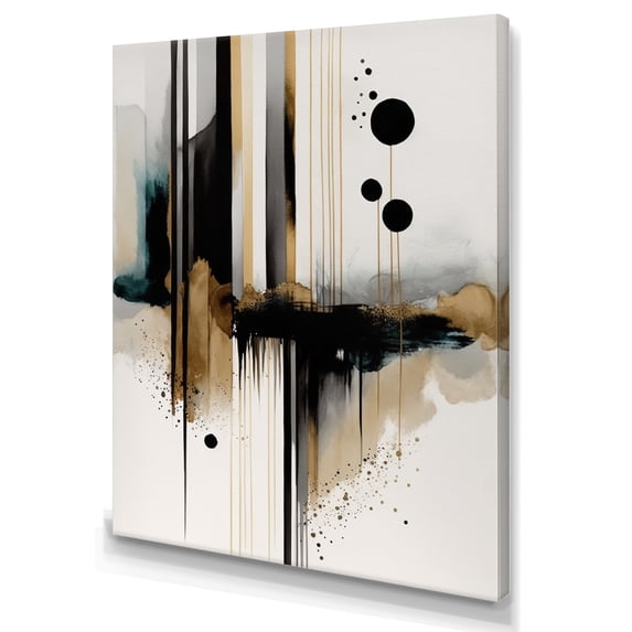 Designart Abstract Transitional Modern Shapes I Canvas Wall Art