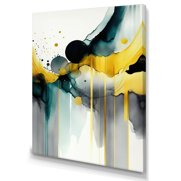 Designart Abstract Transitional Shapes II Canvas Wall Art