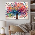 thumbnail image 1 of Designart "Abstract Tree in Colorful Style II" Extra Large Floral Wall Art - Global Multicolor Tree African Entryway Wall Art, 1 of 4