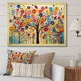 thumbnail image 1 of Designart "Abstract Tree in Colorful Style III" Floral Framed Wall Art Decor - Global Multicolor Tree African Entryway Framed Wall Art, 1 of 6