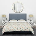 thumbnail image 1 of Designart 'Abstract Triangular Retro Pattern I' Mid-Century Modern Duvet Cover Set, 1 of 4