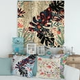 thumbnail image 1 of Designart 'Abstract Tropical Floral Patchwork I' Tropical Print on Natural Pine Wood, 1 of 5
