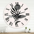 thumbnail image 1 of Designart 'Abstract Tropical Leaf Ii' Modern Wall Clock, 1 of 5