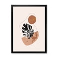 thumbnail image 1 of Designart 'Abstract Tropical Monstera Shapes and Leaves' Modern Framed Art Print, 1 of 4