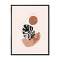 thumbnail image 1 of Designart 'Abstract Tropical Monstera Shapes and Leaves' Modern Framed Canvas Wall Art Print, 1 of 5