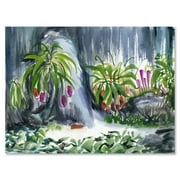 Designart Abstract Tropical Plants Oasis Farmhouse Canvas Wall Art Print