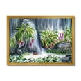 thumbnail image 1 of Designart 'Abstract Tropical Plants Oasis' Farmhouse Framed Art Print, 1 of 4