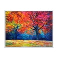 thumbnail image 1 of Designart 'Abstract Vibrant Red Tree In Autumn Landscape' Traditional Framed Canvas Wall Art Print, 1 of 5