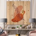 thumbnail image 1 of Designart 'Abstract Warm Colors Spring Leaf' Modern Print on Natural Pine Wood, 1 of 5