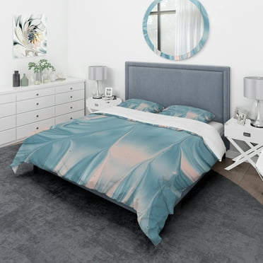 Designart 'Abstract Water I' Geometric Duvet Cover Set