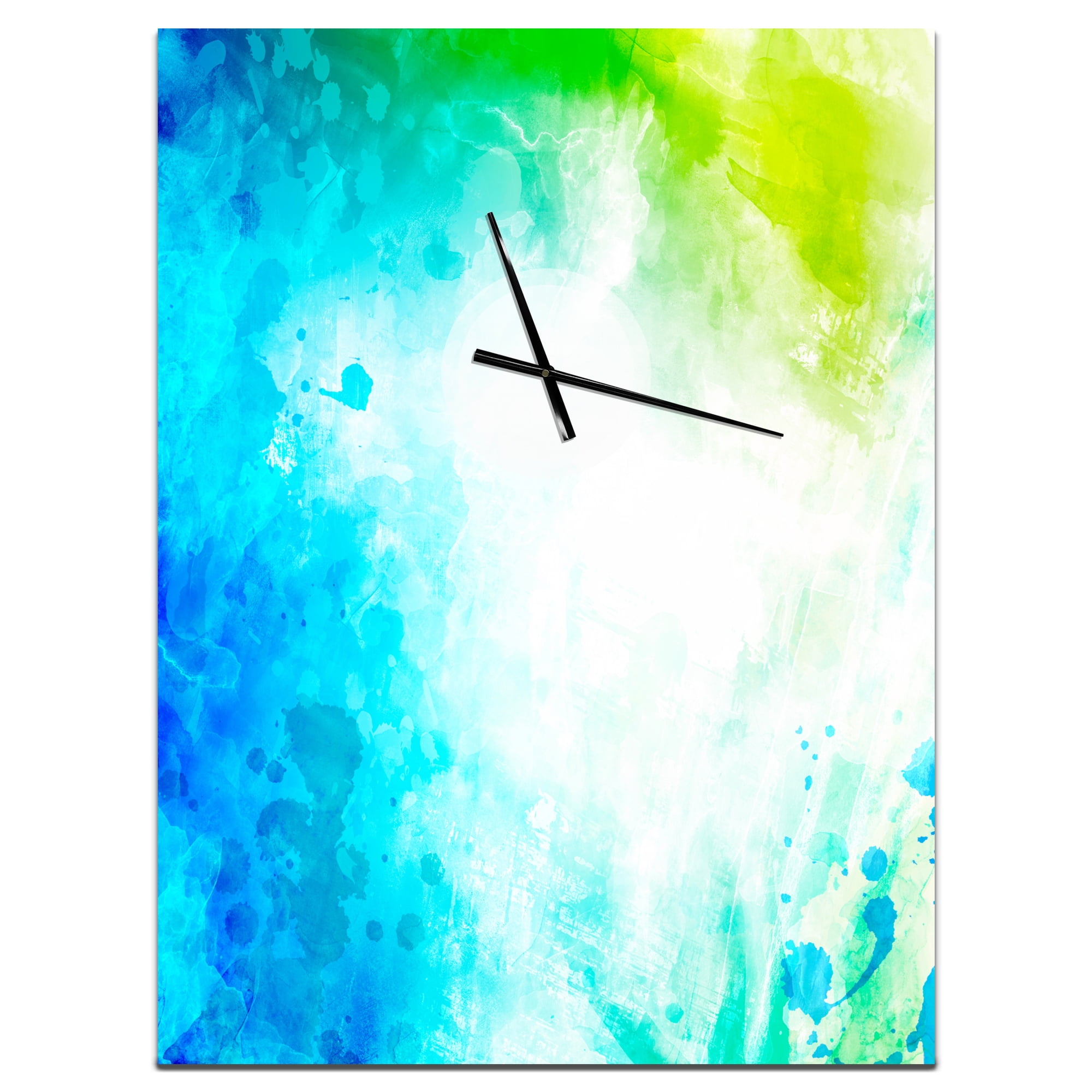 Designart 'Abstract Watercolor Art' Modern Wall Clock