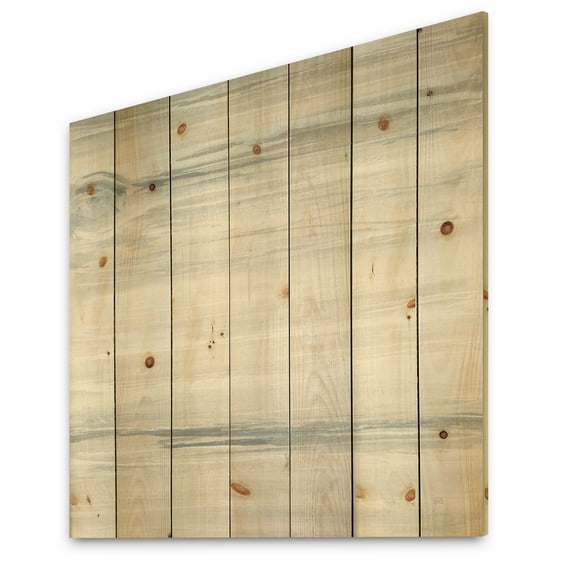 Designart 'Abstract Watercolor Colorfields I' Glam Print on Natural Pine Wood