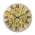 thumbnail image 1 of Designart 'Abstract White Meadow Flowers' Traditional Wood Wall Clock, 1 of 5