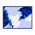 thumbnail image 1 of Designart 'Abstract White and Blue Grey Waves' Modern Framed Canvas Wall Art Print, 1 of 4