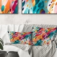 thumbnail image 1 of Designart "Abstract Wilderness In Hues I" Abstract Printed Throw Pillow, 1 of 5
