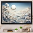thumbnail image 1 of Designart "Abstract Winter Wonderland Snowy Mountain Peaks I" Landscapes Framed Wall Art Decor - Modern White Abstract Landscapes Bedroom Framed Canvas Wall Art, 1 of 6