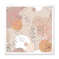 thumbnail image 1 of Designart 'Abstract Woman Portraits With One Line ' Modern Framed Art Print, 1 of 4