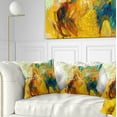 thumbnail image 1 of Designart Abstract Yellow Collage - Abstract Throw Pillow - 18x18, 1 of 5