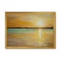 thumbnail image 1 of Designart 'Abstract Yellow Sunset At The Horizon' Nautical & Coastal Framed Art Print, 1 of 4