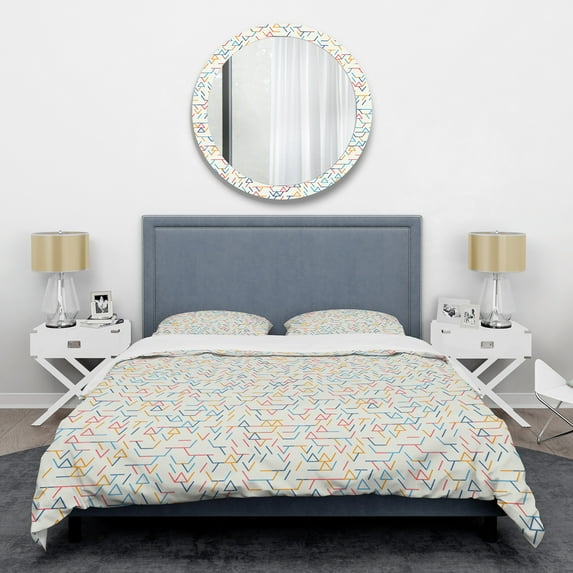 Designart 'Abstract geometric background. pattern.' Mid-Century Modern Duvet Cover Set