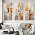 thumbnail image 1 of Designart "Abstract painting I" Abstract Framed Wall Art Set Of 3 - Yellow Collages Frame Gallery Wall Set For Home Decor, 1 of 1