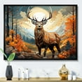 thumbnail image 1 of Designart "Abstracted Forest with a Deer" Animals Floater Framed Canvas Wall Art, 1 of 7