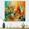 thumbnail image 1 of Designart "Abstracting The Cubist Form IV" Abstract Cubism Wall Art For Bathroom, 1 of 5