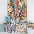 thumbnail image 1 of Designart 'Acorn Bouquet and Red Aster' Modern Print on Natural Pine Wood, 1 of 5