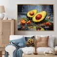 thumbnail image 1 of Designart "Acrylic Avocado Expression II" Food & Beverage Floater Framed Wall Art Living Room, 1 of 7
