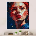 thumbnail image 1 of Designart "Acrylic Portrait of a Woman I" Fashion Woman Metal Wall Art, 1 of 5