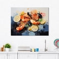 thumbnail image 1 of Designart "Acrylic Seafood Representation" Food & Beverage Canvas Wall Art, 1 of 5