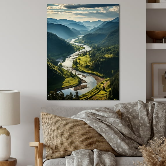 Designart "Adirondack Mountains in New York, USA III" Landscapes Metal Wall Art Prints